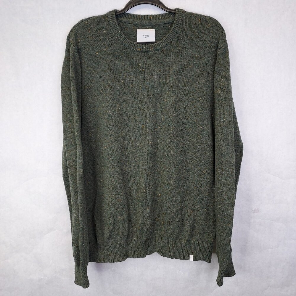 Minimum Denmark "Hammer" Sweater Mens XL Knit Green Fleck Crew Neck Cabin Preppy